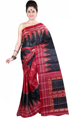 

Anushree Saree Printed Fashion Silk Saree(Black, Maroon)