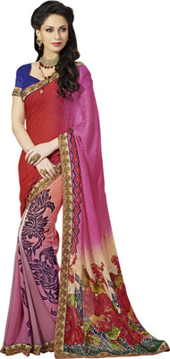 

Saara Self Design Fashion Georgette Saree(Pink)