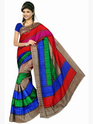 

Manthan Printed Daily Wear Silk Saree(Multicolor), Multi