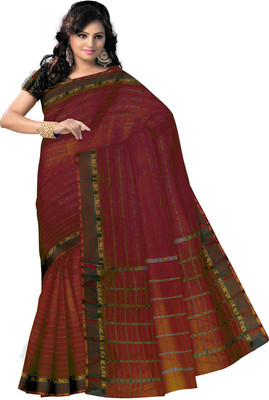 

Javuli Woven Arani Pattu Handloom Silk Cotton Blend Saree(Maroon)