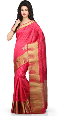 

Radcart Embellished Kanjivaram Art Silk Saree(Pink), Fuchsia pink