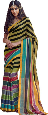 

Ishin Woven Fashion Cotton Saree(Multicolor)