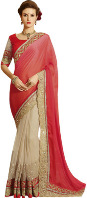 

Indian E Fashion Embroidered Bollywood Georgette Saree(Red)