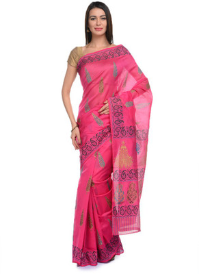 

NIKA Printed Chanderi Chanderi Saree(Blue)