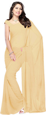 

Parisha Solid Daily Wear Georgette Saree(White), Cream