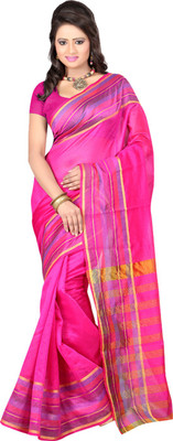 

Ansu Fashion Plain Fashion Georgette Saree(Green)