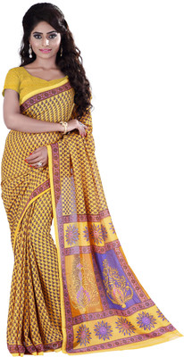 

Vardan Prints Printed Bollywood Georgette Saree(Yellow)