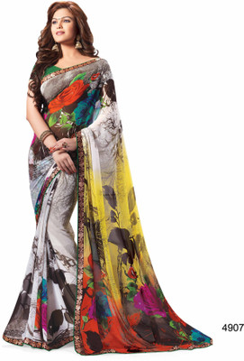 

Ridham Sarees Printed Fashion Georgette Saree(Multicolor)