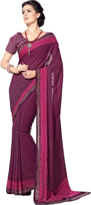 

Khushali Self Design, Printed Fashion Georgette Saree(Magenta, Pink)