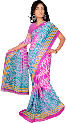 

Vardan Prints Printed Bollywood Chiffon Saree(Pink)