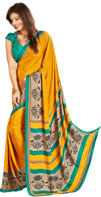 

Khushali Printed Fashion Crepe Saree(Blue)