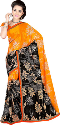 

Khoobee Self Design, Printed Fashion Silk Saree(Orange, Multicolor), Multicolor;orange