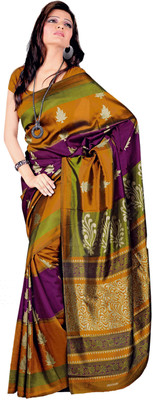 

Gugaliya Embellished, Floral Print Fashion Art Silk Saree(Multicolor)