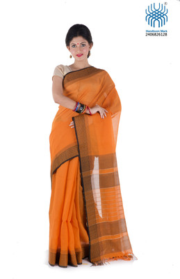 

Tantuja Woven Tangail Cotton Saree(Yellow)