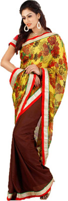 

Indian Wear Online Printed Fashion Georgette Saree(Multicolor)