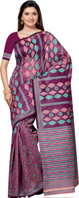 

Shelina Printed Fashion Cotton Saree(Purple)