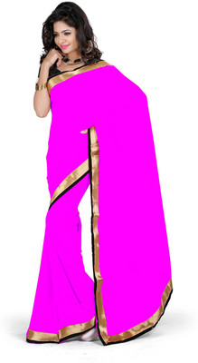 

Indian Wear Online Solid Fashion Georgette Saree(Magenta)