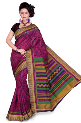 

Cenizas Printed Fashion Cotton Saree(Multicolor), Pink