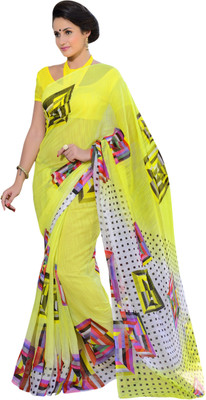 

Manthan Printed Daily Wear Cotton Saree(Yellow), Lemon yellow