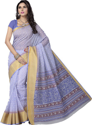 

Rani Saahiba Printed Gadwal Cotton Saree(Purple)