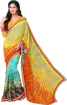 

Saara Embroidered Fashion Georgette Saree(Multicolor)