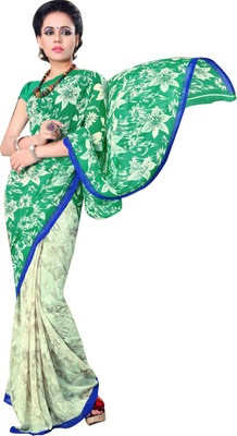 

MannMohh Printed Daily Wear Georgette Saree(Multicolor)