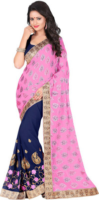 

Saara Floral Print Fashion Georgette Saree(Purple)
