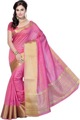 

Rani Saahiba Woven Fashion Art Silk Saree(Pink)