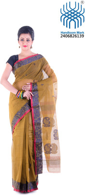 

Tantuja Woven Tangail Cotton Saree(Yellow)