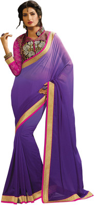 

Parisha Embroidered Fashion Georgette Saree(Purple)