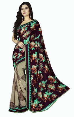 

Khushali Self Design, Printed Fashion Georgette Saree(Purple, Multicolor), Multicolor;purple