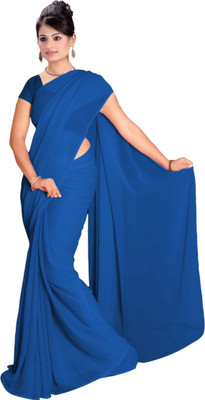 

Vardan Prints Plain Fashion Georgette Saree(Light Blue)