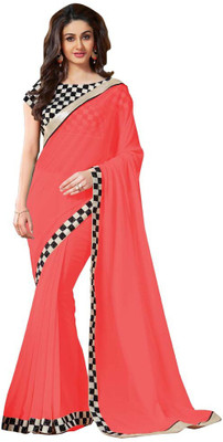 

Stylezone Embroidered Fashion Chiffon Saree(Pink)