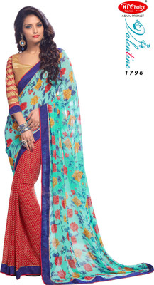 

Hi-Choice Printed Fashion Georgette Saree(Blue)