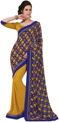 

Indian Wear Online Printed Fashion Pure Chiffon Saree(Multicolor), Multicolor551