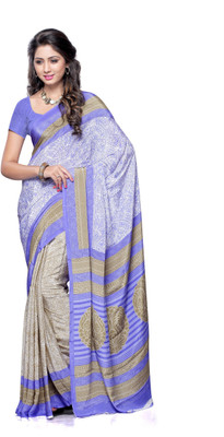 

Hi-Choice Printed Fashion Crepe Saree(Purple)