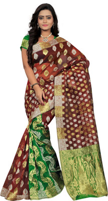 

It's Banii Woven Banarasi Handloom Banarasi Silk Saree(Maroon)
