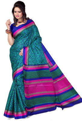 

Cenizas Printed Fashion Cotton Saree(Multicolor), Green
