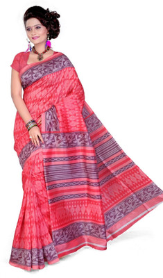 

Cenizas Printed Fashion Organza Saree(Multicolor), Peach