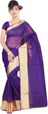 

Party Wear Dresses Printed Fashion Art Silk Saree(Purple)