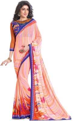 

Indianbeauty Self Design, Printed Bollywood Pure Georgette Saree(Multicolor)