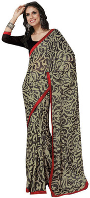 

Indian Wear Online Printed Fashion Pure Chiffon Saree(Multicolor)
