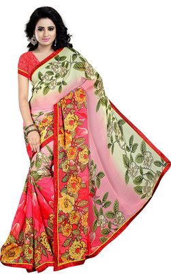 

Party Wear Dresses Printed Fashion Chiffon Saree(Red)