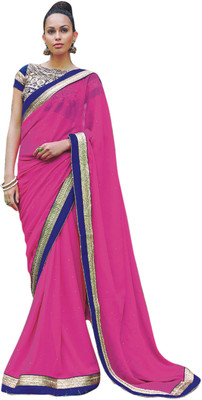 

Vishal Self Design Fashion Chiffon Saree(Pink)