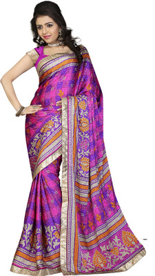 

Khoobee Self Design, Printed Fashion Silk, Crepe, Jacquard Saree(Pink, Multicolor), Multicolor;pink