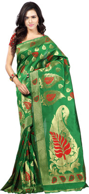 

Weavedeal Self Design Banarasi Banarasi Silk Saree(Green)
