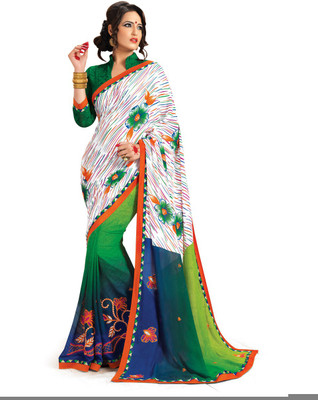 

Ridham Sarees Embroidered Fashion Handloom Georgette Saree(Multicolor)