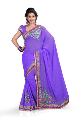 

Chirag Sarees Self Design Fashion Chiffon Saree(Blue), Light blue