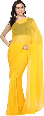 

Aksara Self Design Daily Wear Chiffon Saree(Yellow)