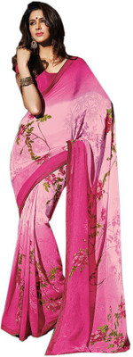 

Indian Wear Online Printed Fashion Pure Chiffon Saree(Multicolor), Multicolor510